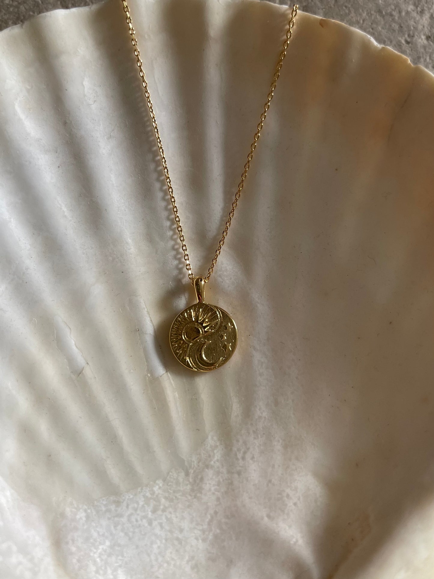 Dainty Moon & Sun Necklace