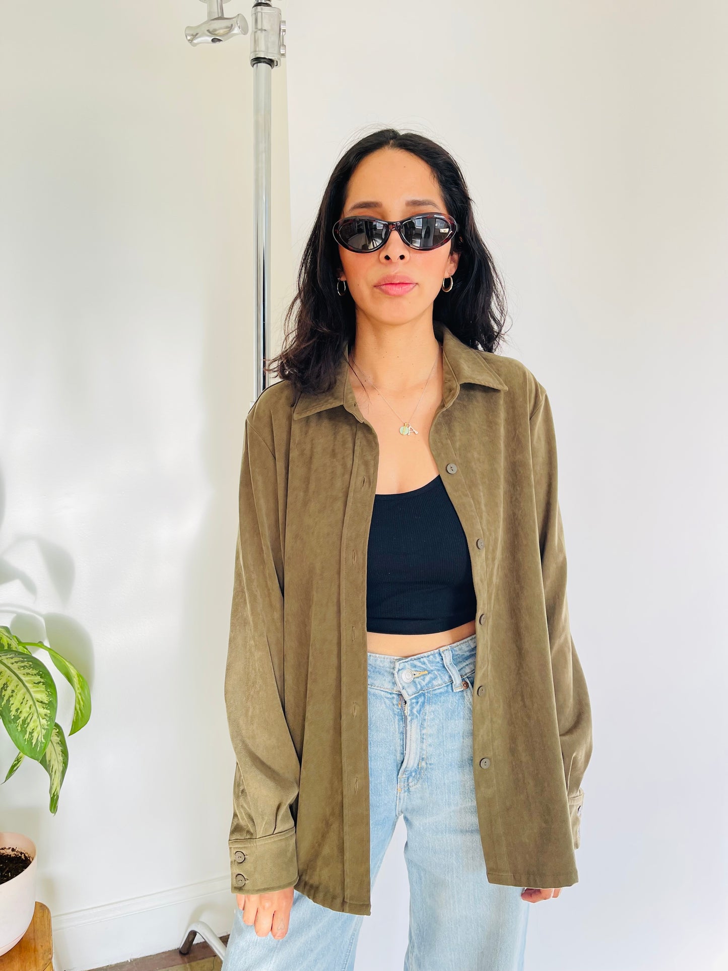 Vintage Lightweight Olive Green Jacket