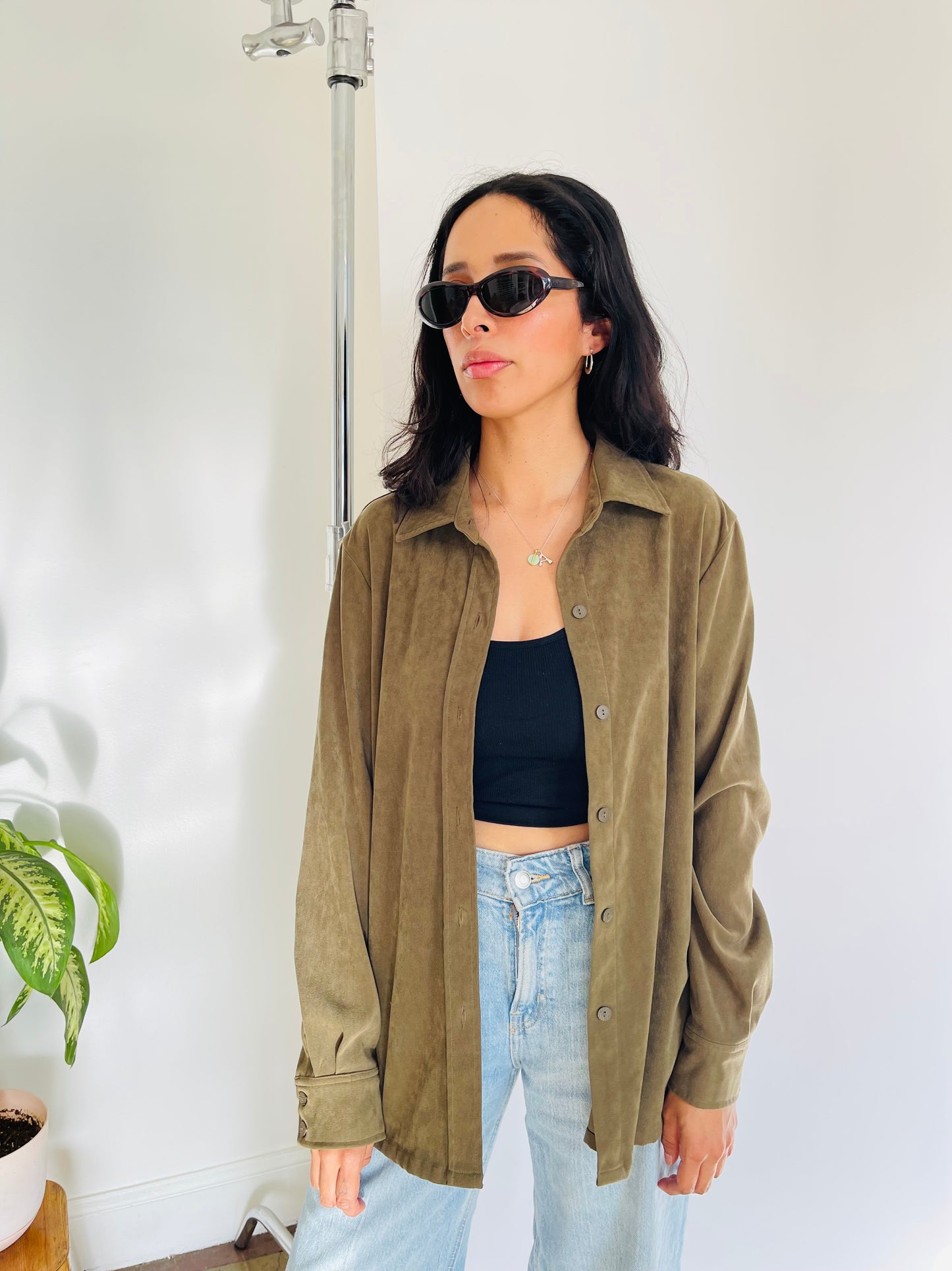 Vintage Lightweight Olive Green Jacket