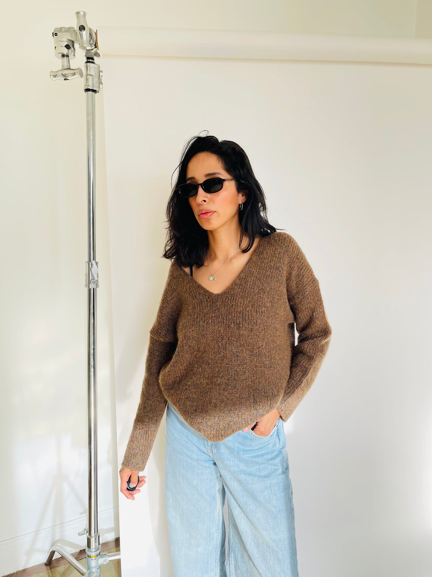 Vintage Brown Wool Blend Sweater