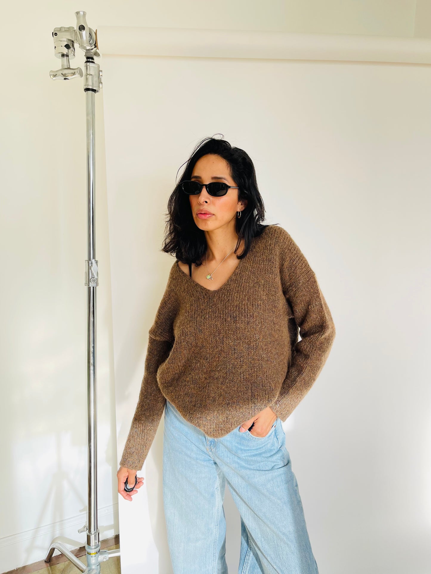 Vintage Brown Wool Blend Sweater