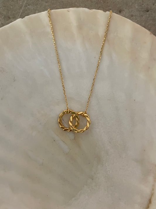 Dainty Double Circle Necklace