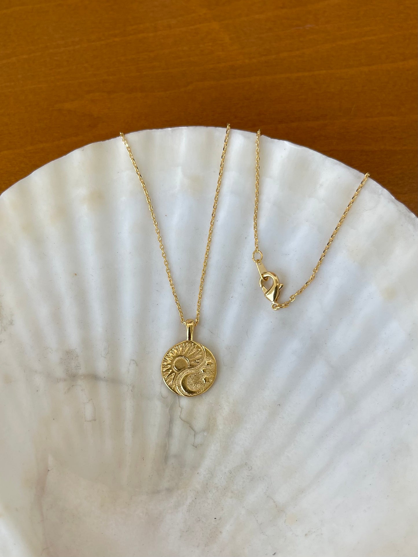 Dainty Moon & Sun Necklace