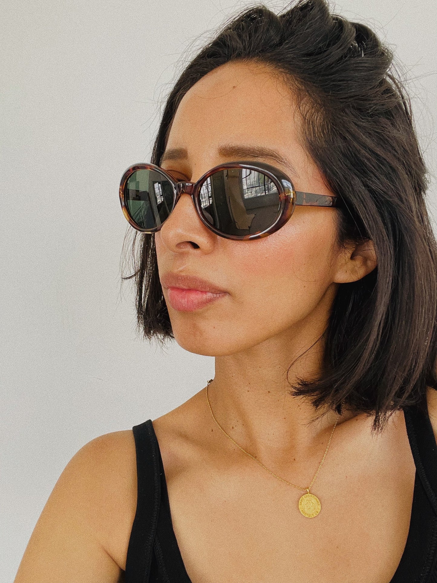 Vintage Oval Sunglasses - Tortoise