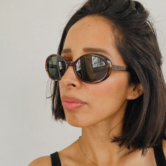 Vintage Oval Sunglasses - Tortoise
