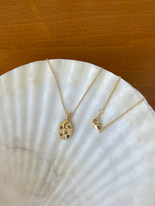 Dainty Moon & Star Necklace