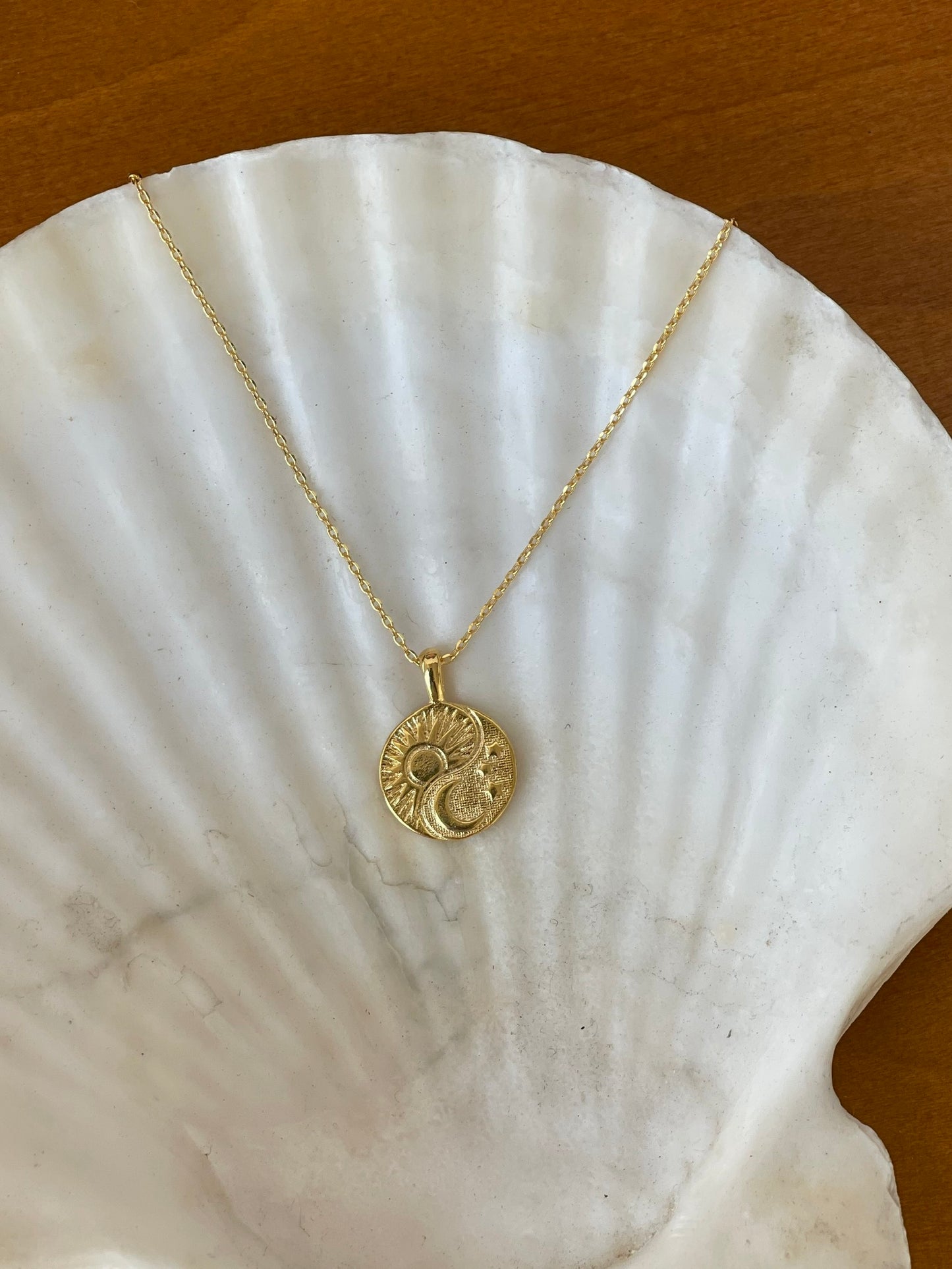 Dainty Moon & Sun Necklace