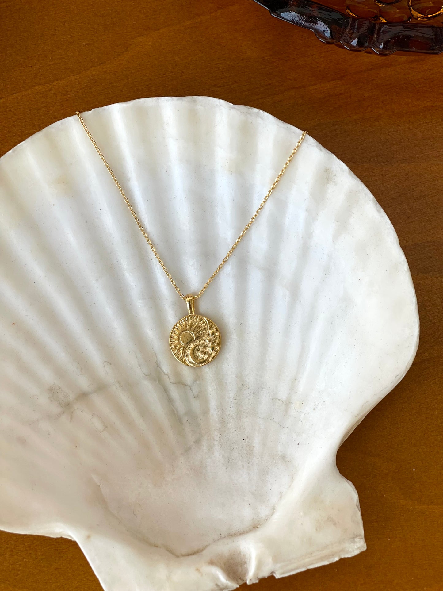 Dainty Moon & Sun Necklace