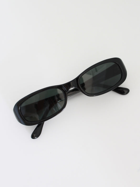 Vintage 90s Black Rectangle Sunglasses