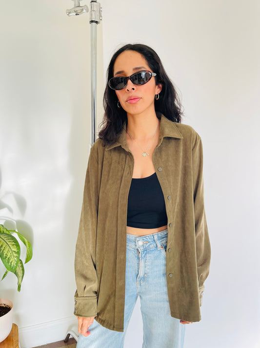 Vintage Lightweight Olive Green Jacket