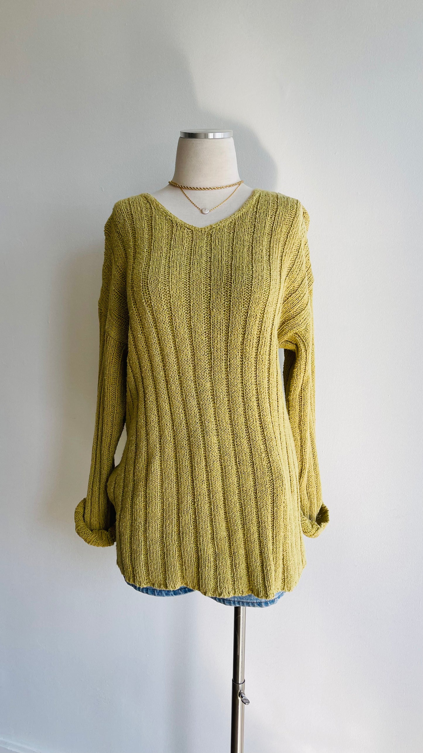 Vintage 90s Green Sweater Top